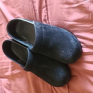 Dansko black suede clogs women size 39
